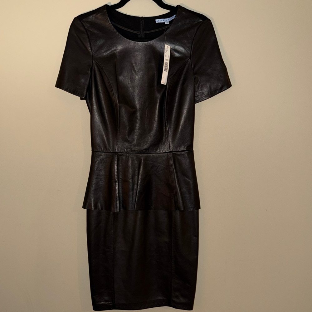 ANTONIO MELANI Black Leather Dress
